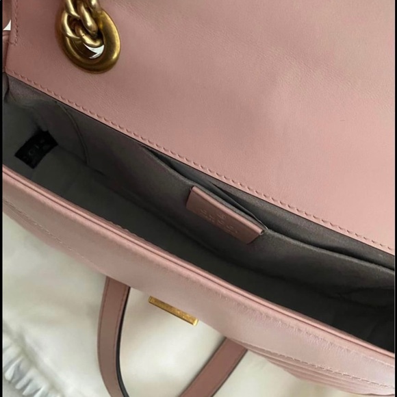 Pink Mini Gucci Marmont Flap Bag - Picture 3 of 3